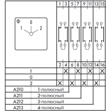 Переключатель L631 WAA212 E +S2D D906/A +S2D D912/A +G411 +F071