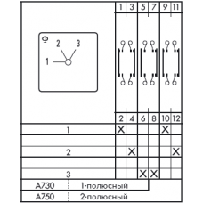 Переключатель DHR10B-A730-600 E