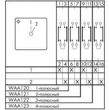Переключатель CA10B-WAA121-600 E