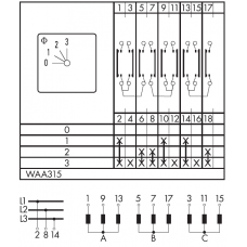 Переключатель CA20B-WAA315-600 E